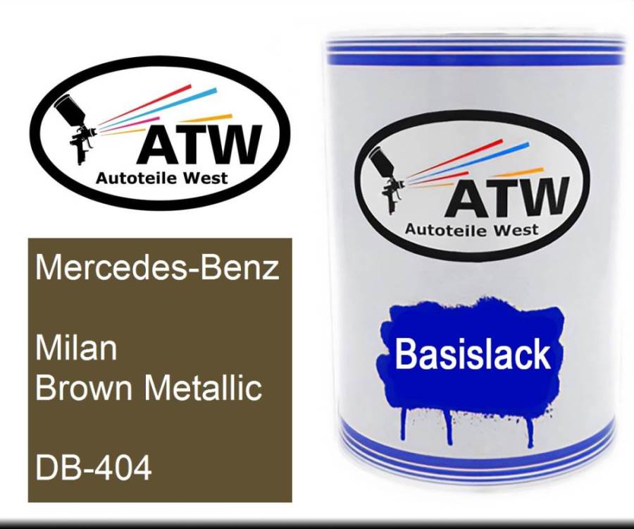 Mercedes-Benz, Milan Brown Metallic, DB-404: 500ml Lackdose, von ATW Autoteile West.